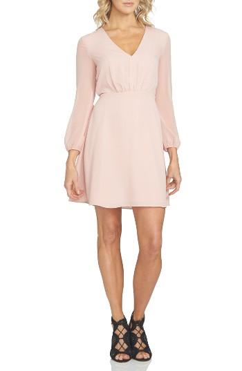 Women's 1.state Chiffon Fit & Flare Dress - Pink