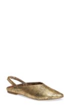Women's Band Of Gypsies Heather Slingback Flat M - Metallic