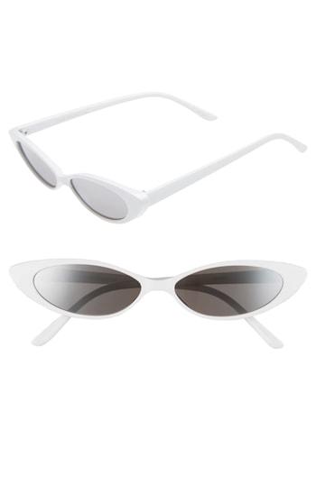 Women's Leith Exaggerated Mini Cat Eye Sunglasses - White