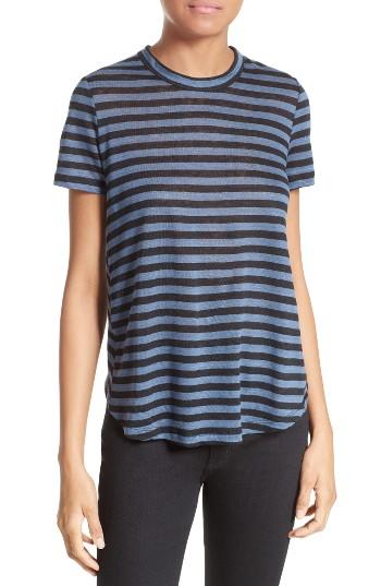Women's A.l.c. Tesi Stripe Linen Tee - Blue