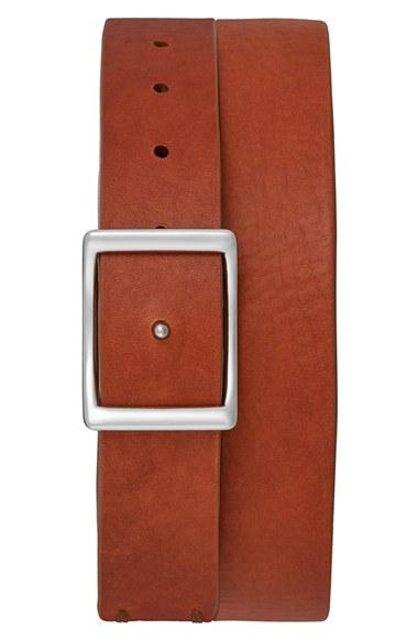 Men's Shinola Reversible Leather Belt - Bourbon/ Navy