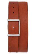 Men's Shinola Reversible Leather Belt - Bourbon/ Navy