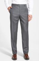 Men's Hickey Freeman 'b Series' Flat Front Wool Trousers