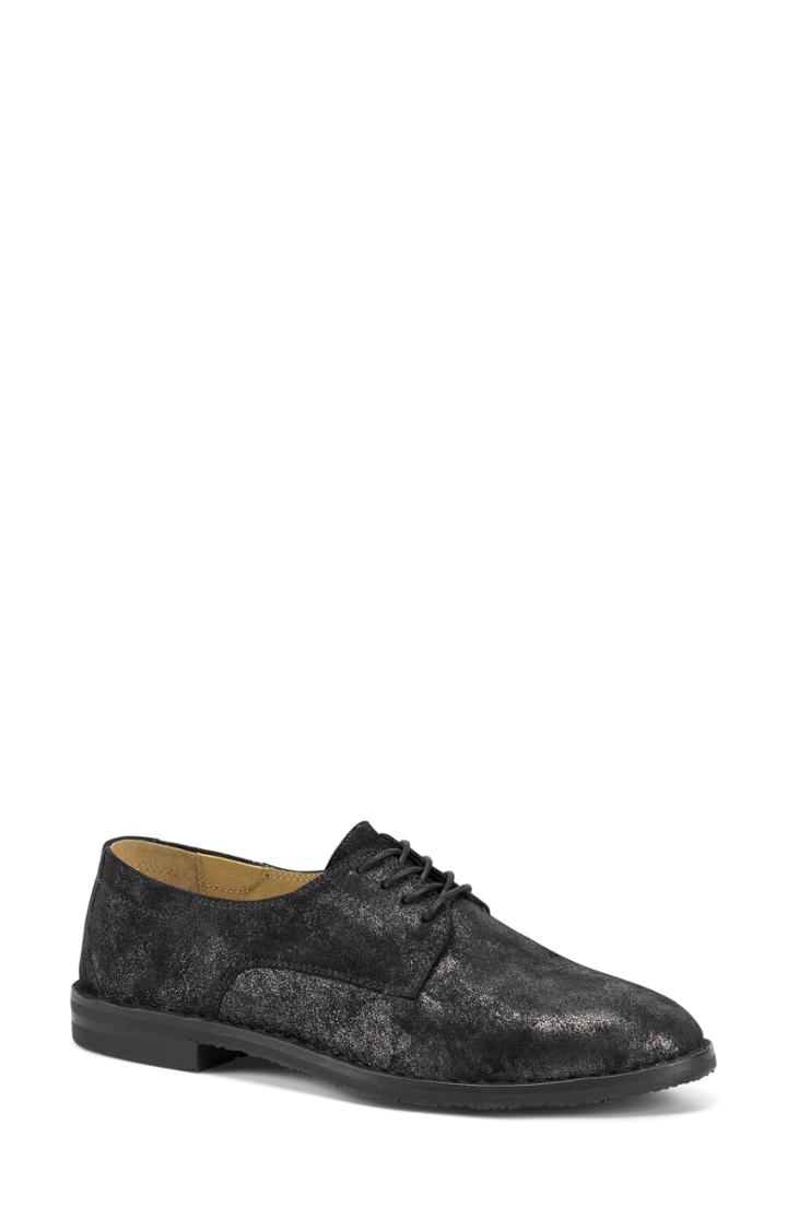 Women's Trask 'ana' Metallic Leather Oxford .5 M - Black