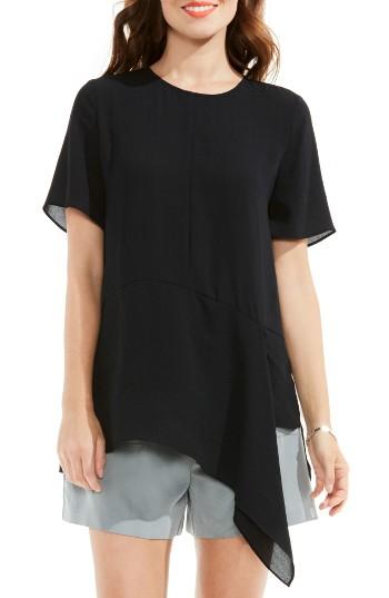 Women's Vince Camuto Drape Hem Blouse - Black