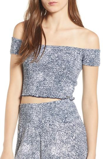 Women's Volcom She's So Daisy Off The Shoulder Top - Blue