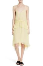 Women's Elizabeth And James Cynthia Ruffle Silk Dress - Yellow