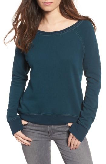 Women's Pam & Gela Annie High/low Sweatshirt, Size - Blue/green