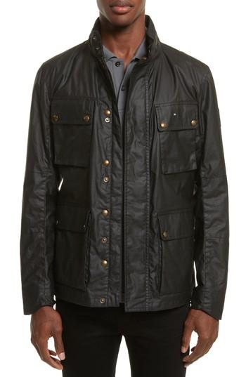 Men's Belstaff Explorer Waxed Cotton Jacket Eu - Black