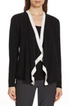 Women's Eileen Fisher Angled Front Knit Jacket, Size - Black