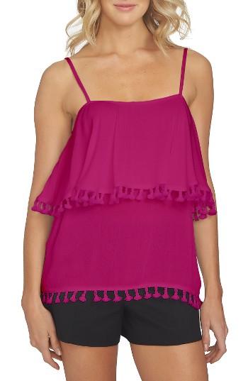 Women's 1.state Pom Pom Tank - Pink