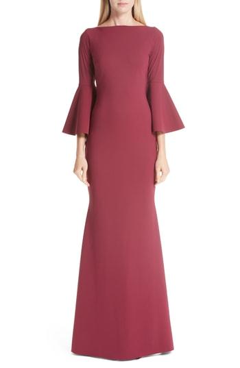Women's Chiara Boni La Petite Robe Iva Bell Sleeve Gown - Red
