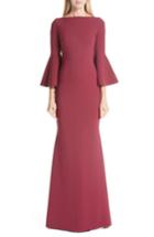 Women's Chiara Boni La Petite Robe Iva Bell Sleeve Gown - Red