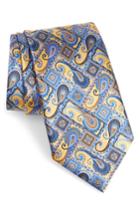 Men's Ermenegildo Zegna Quindici + Quindici Paisley Silk Tie, Size - Yellow