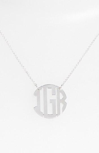 Women's Argento Vivo Personalized 3-initial Block Monogram Necklace (nordstrom Online Exclusive)