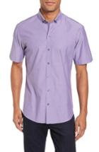 Men's Zachary Prell Olson Slim Fit Dobby Sport Shirt, Size - Purple