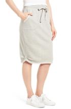 Women's Caslon Off-duty Cotton Knit Drawstring Skirt - Grey