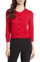 Women's Kate Spade New York Crop Silk Blend Cardigan - Red