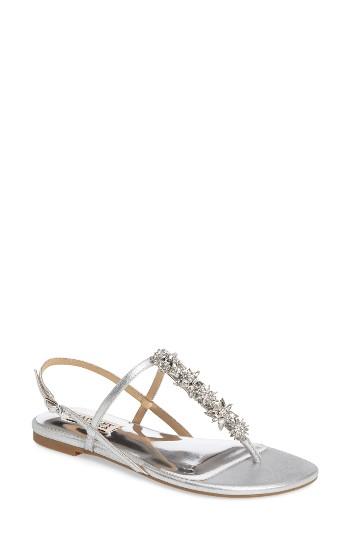 Women's Badgley Mischkia Tate Crystal Sandal M - Metallic