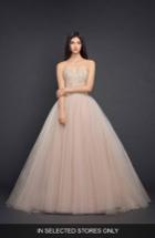 Women's Lazaro Beaded Tulle Ballgown, Size In Store Only - Pink