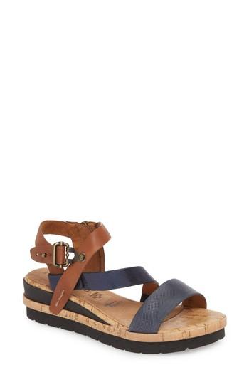 Women's Tamaris Eda Diagonal Strap Wedge Sandal Eu - Blue