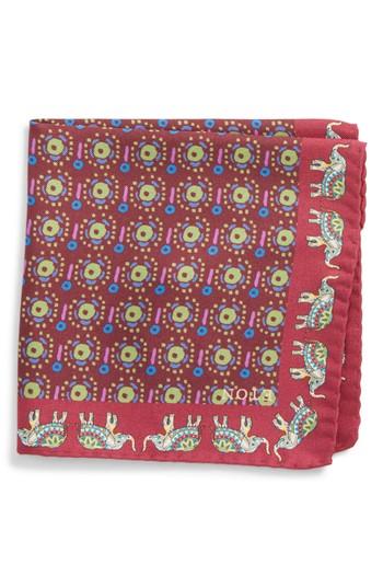 Men's Eton Elephant Silk Pocket Square