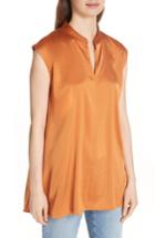 Women's Eileen Fisher Stretch Silk Top, Size - Orange