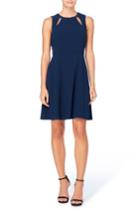 Women's Catherine Catherine Malandrino Bird Cutout Ponte Fit & Flare Dress - Blue