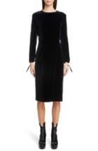Women's Dries Van Noten Placed Print Poplin Dress Us / 40 Fr - Black