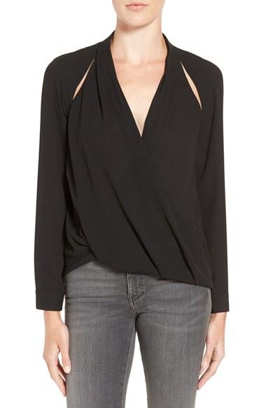 Women's Trouve Cutout Surplice Top