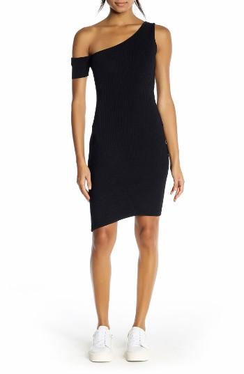 Women's Kendall + Kylie One-shoulder Body-con Dress - Black