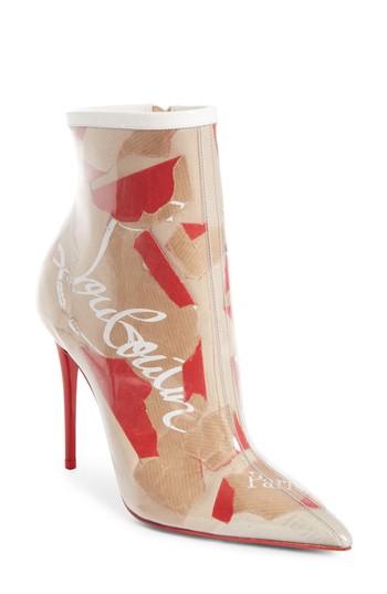 Women's Christian Louboutin Kraft Logo Bootie Us / 36eu - Brown