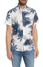 Men's Bonobos Riviera Slim Fit Leaf Print Sport Shirt R - White