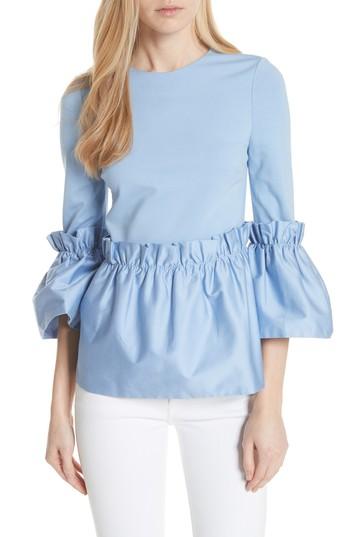 Women's Ted Baker London Pleat Ruffle Top - Blue