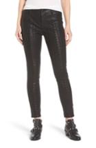 Women's Blanknyc Whipstitch Ankle Skinny Faux Leather Pants - Black