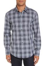 Men's Zachary Prell Zander Check Sport Shirt, Size - Grey