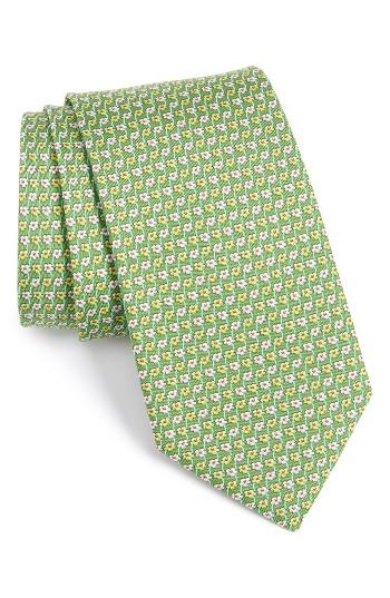 Men's Salvatore Ferragamo Alternating Flowers Silk Tie