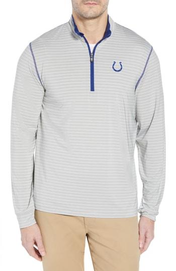 Men's Cutter & Buck Meridian - Indianapolis Colts Regular Fit Half Zip Pullover - Blue