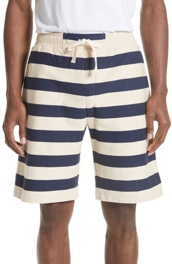 Men's Burberry Thornton Stripe Shorts - Ivory