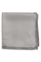 Men's Eton Dot Silk Pocket Square, Size - Grey