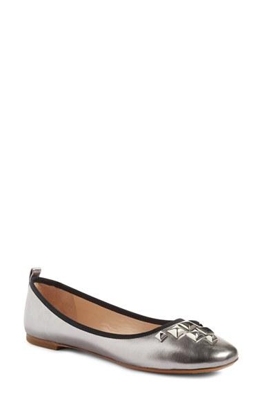 Women's Marc Jacobs Cleo Studded Ballet Flat Eu - Grey