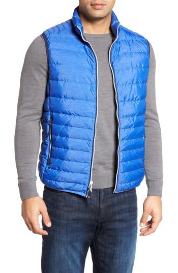 Men's Peter Millar Crown Elite Light Down Vest - Blue