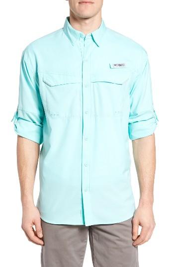 Men's Columbia Low Drag Offshore Woven Shirt - Blue/green