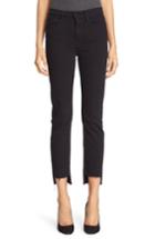 Women's Frame Le High Straight High Waist Staggered Hem Jeans - Black