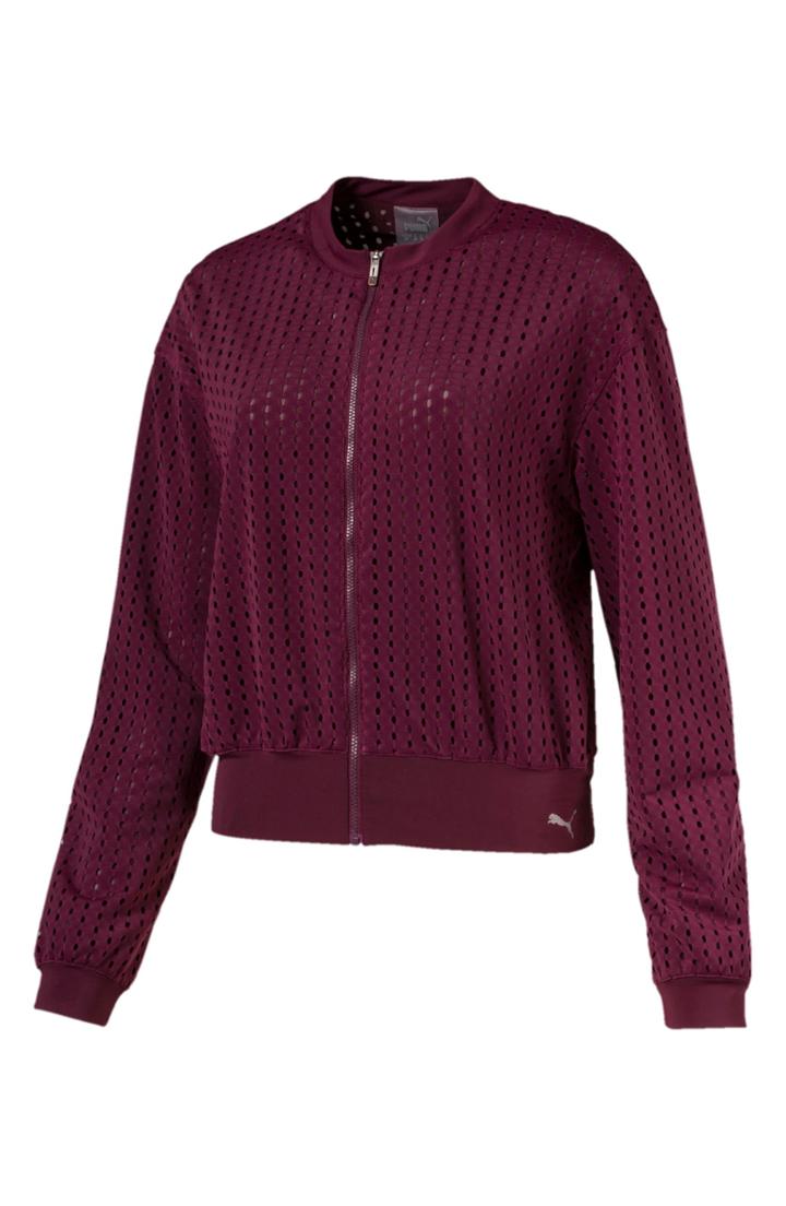 Women's Puma Luxe Jacket - Burgundy