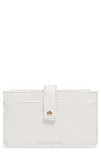 Women's Estella Bartlett Live As You Dream Faux Leather Document Wallet - Ivory