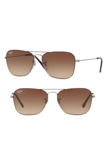 Women's Ray-ban Youngster 56mm Aviator Sunglasses - Gunmetal