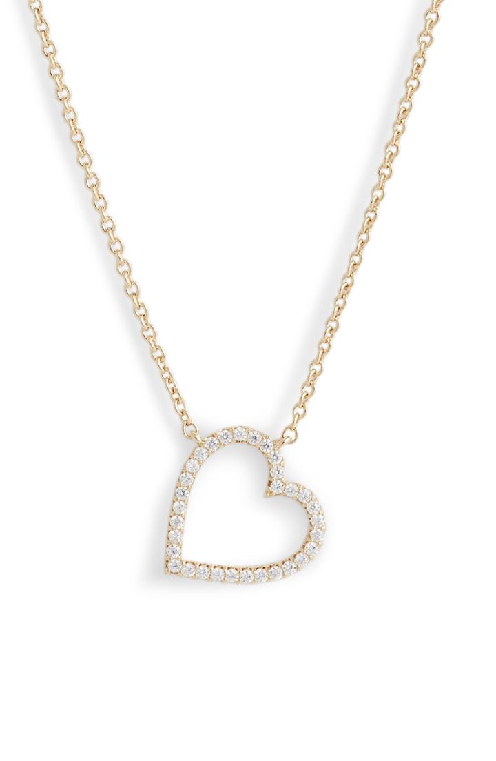 Women's Nadri Cubic Zirconia Heart Pendant Necklace