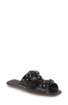 Women's Topshop Fascinate Gem Slide Sandal .5us / 39eu M - Black