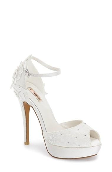 Women's Menbur 'dafne' Lace & Crystal Platform Sandal